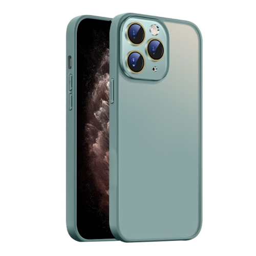 

For iPhone 11 Pro Max Nano Semi-transparent Frosted Skin Feel Phone Case(Deep Cyan)