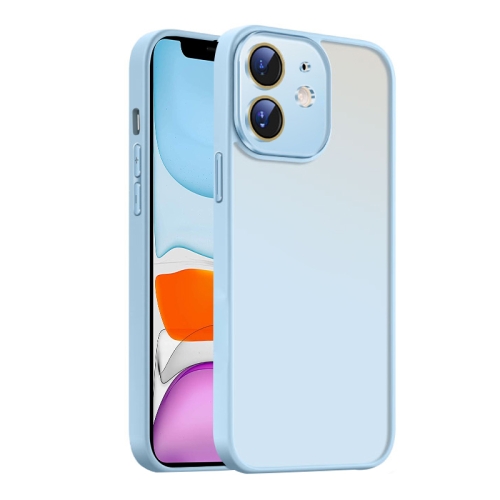 

For iPhone 11 Nano Semi-transparent Frosted Skin Feel Phone Case(Sky Blue)