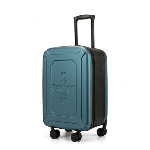 20 inch Foldable Portable Universal Wheel Trolley Luggage Suitcase, with Combination Lock(Blue)