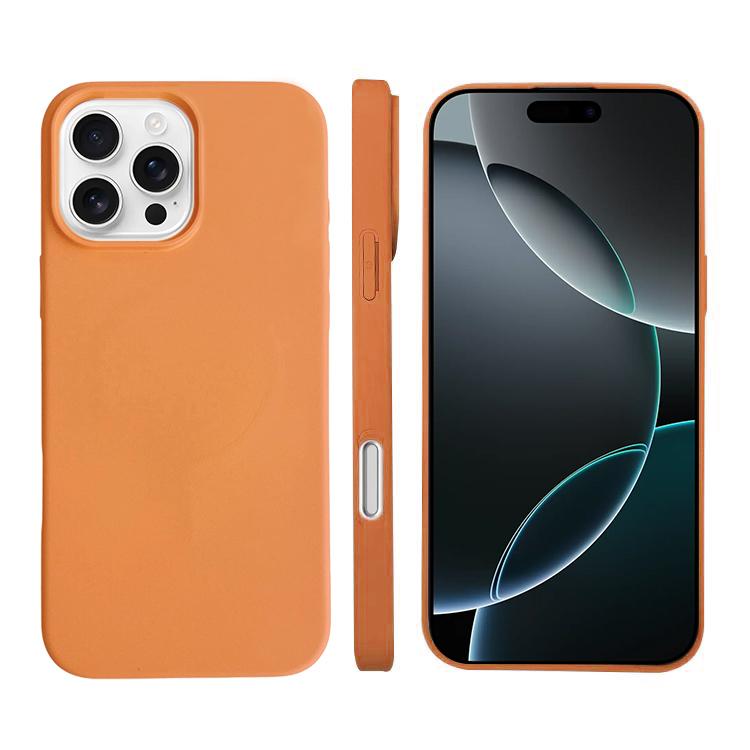 For iPhone 16 Pro Liquid Silicone Phone MagSafe Case(Orange)