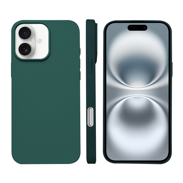 

For iPhone 16 Plus Liquid Silicone Phone MagSafe Case(Dark Green)