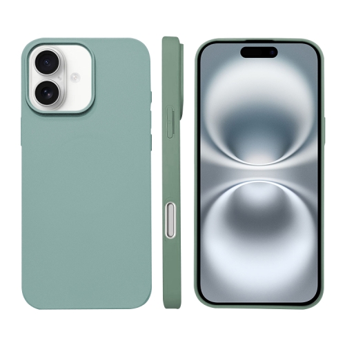 

For iPhone 16 Plus Liquid Silicone Phone MagSafe Case(Light Green)