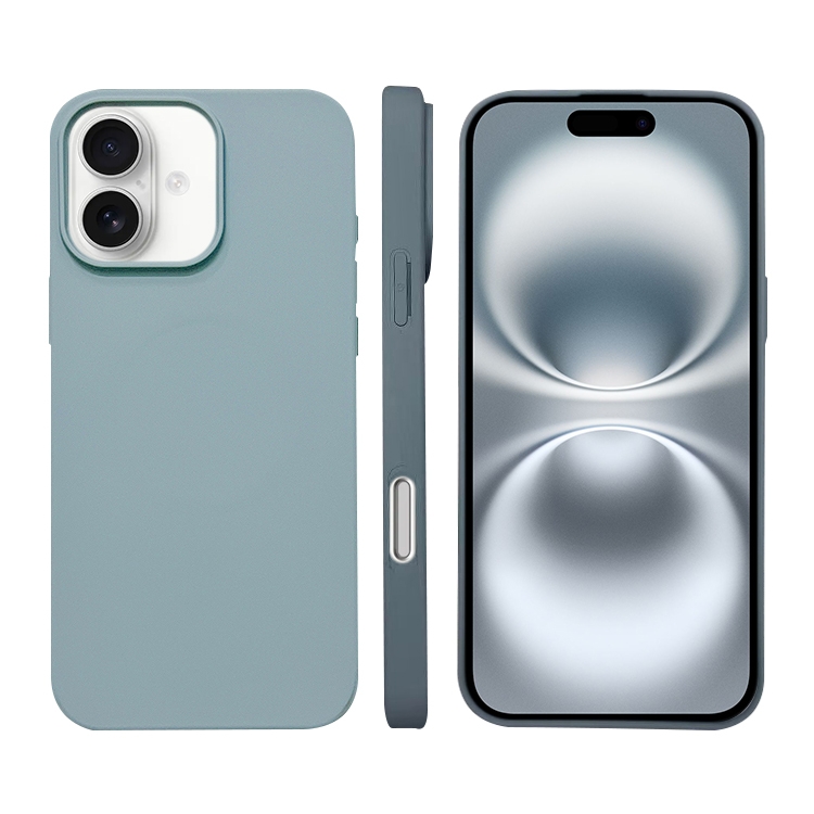 

For iPhone 16 Liquid Silicone Phone MagSafe Case(Sierra Blue)