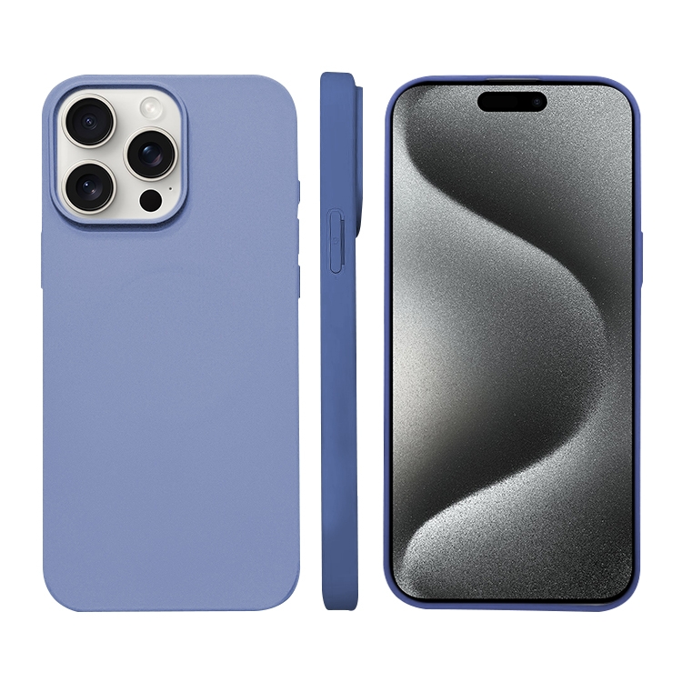 

For iPhone 15 Pro Max Liquid Silicone Phone MagSafe Case(Lavender)