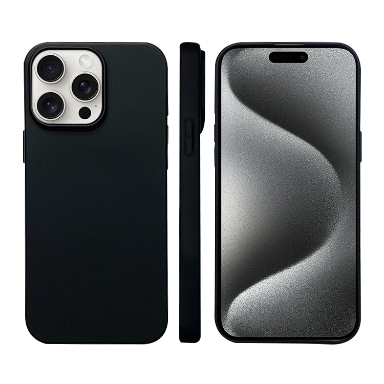 

For iPhone 15 Pro Max Liquid Silicone Phone MagSafe Case(Black)