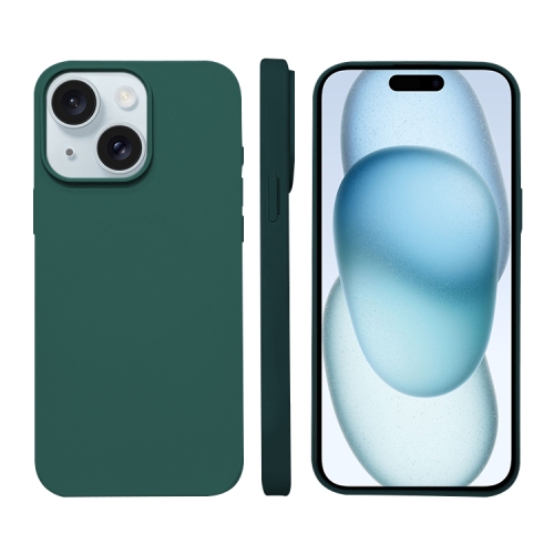 

For iPhone 15 Liquid Silicone Phone MagSafe Case(Dark Green)