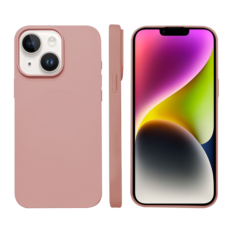 

For iPhone 14 Plus Liquid Silicone Phone MagSafe Case(Pink)