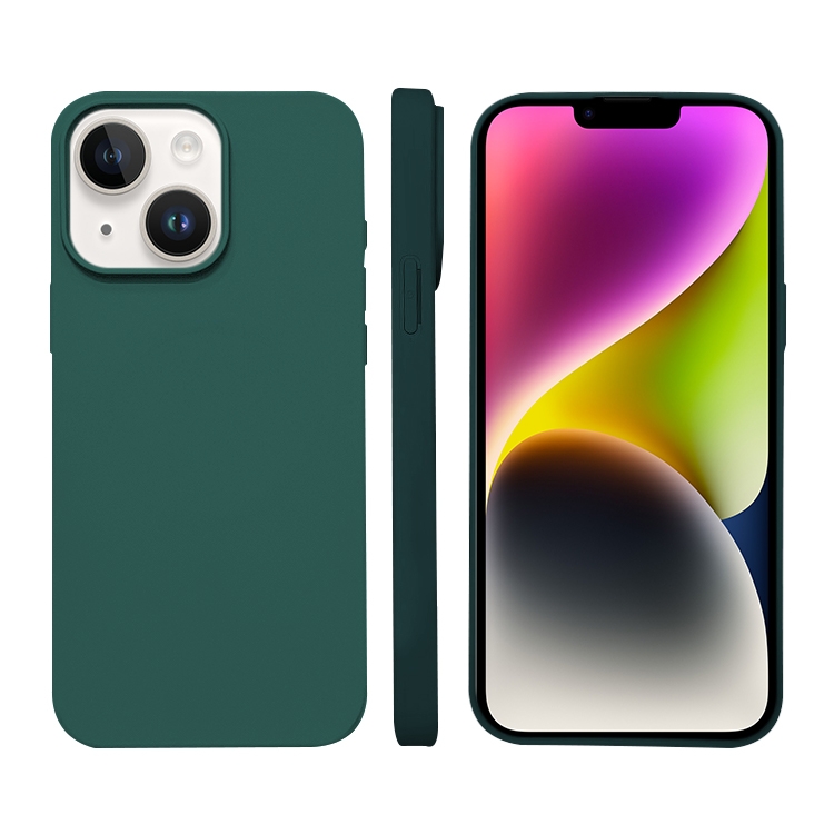 

For iPhone 14 Liquid Silicone Phone MagSafe Case(Dark Green)