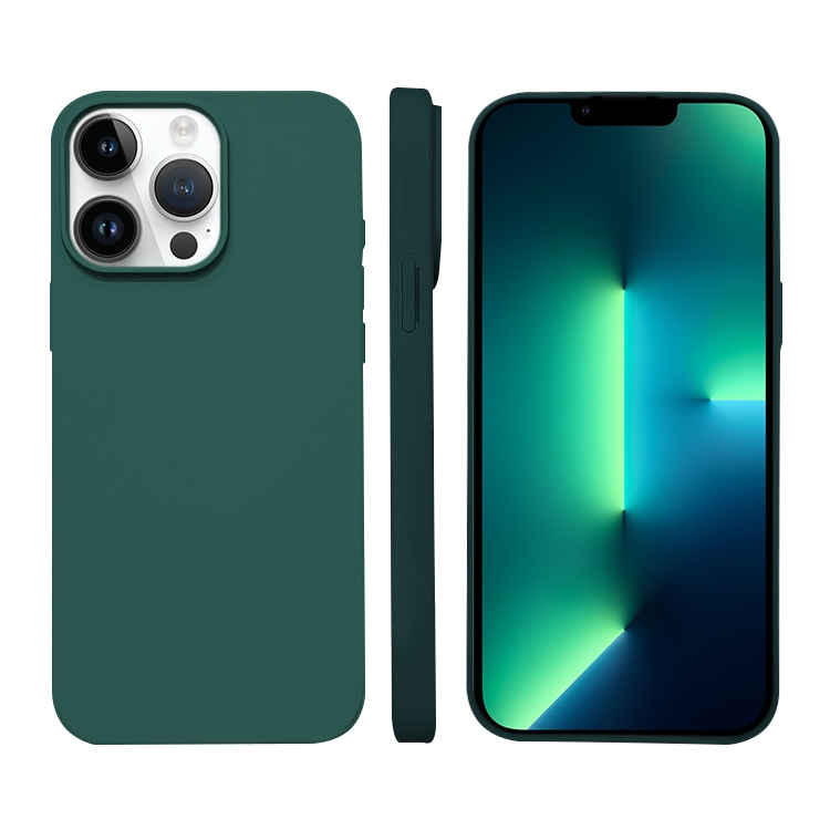 

For iPhone 13 Pro Max Liquid Silicone Phone MagSafe Case(Dark Green)