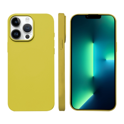 

For iPhone 13 Pro Max Liquid Silicone Phone MagSafe Case(Yellow)