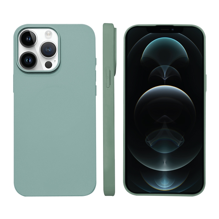 

For iPhone 12 Pro Max Liquid Silicone Phone MagSafe Case(Light Green)