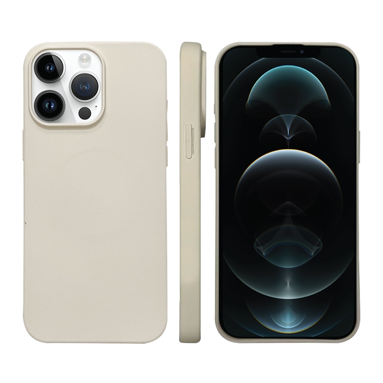 

For iPhone 12 Pro Max Liquid Silicone Phone MagSafe Case(White)