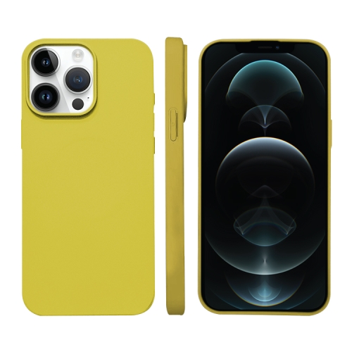 

For iPhone 12 Pro Liquid Silicone Phone MagSafe Case(Yellow)