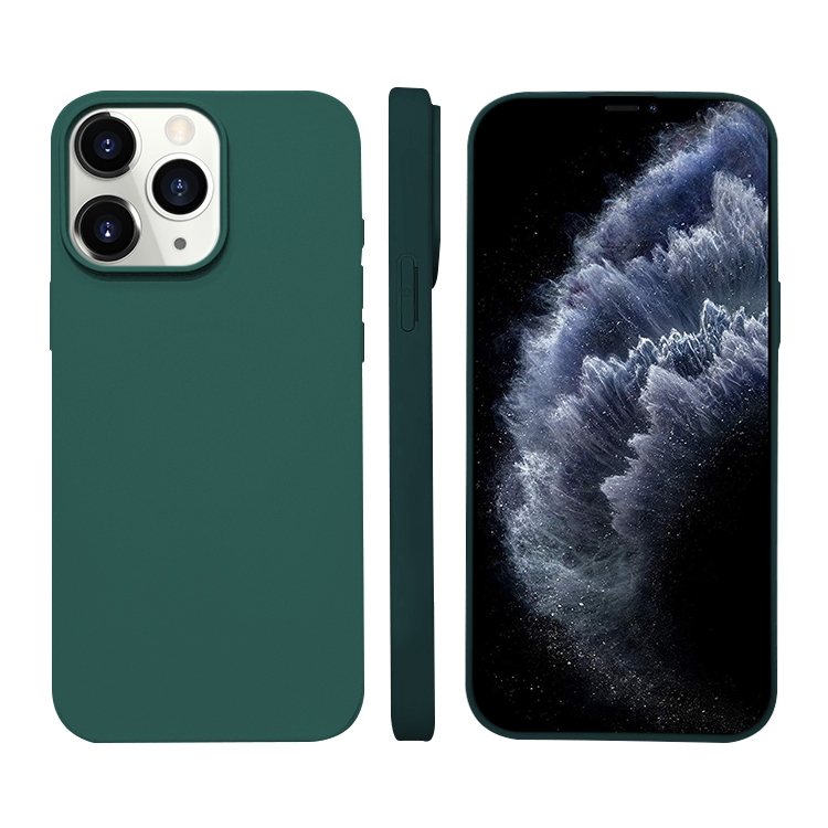 

For iPhone 11 Pro Max Liquid Silicone Phone MagSafe Case(Dark Green)