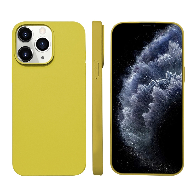 

For iPhone 11 Pro Max Liquid Silicone Phone MagSafe Case(Yellow)