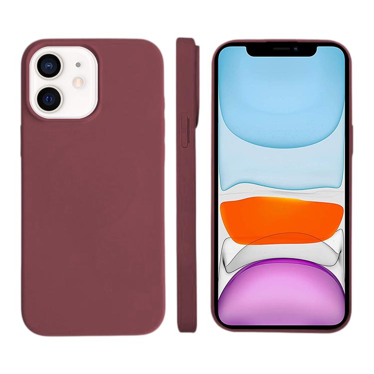 For iPhone 11 Liquid Silicone Phone MagSafe Case(Plum)