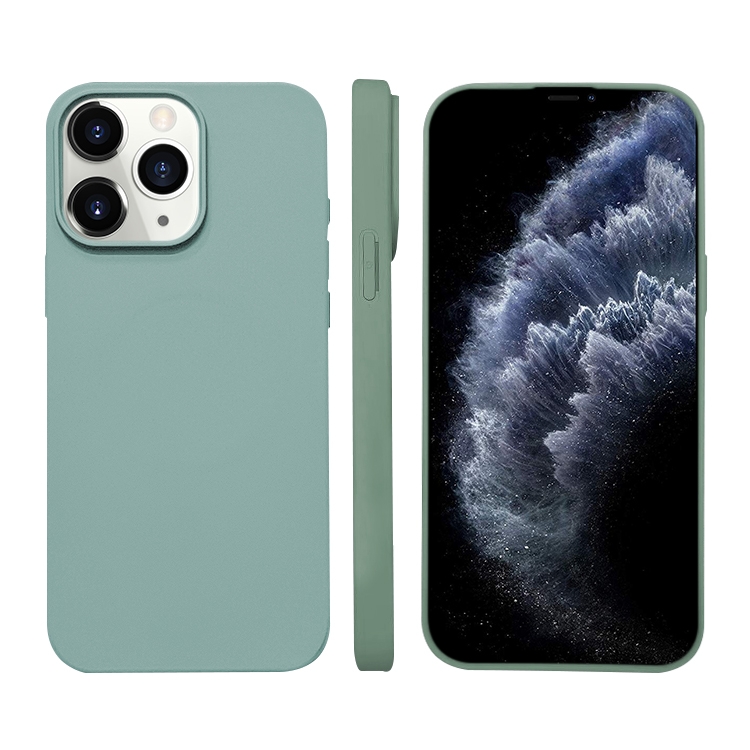 

For iPhone 11 Pro Liquid Silicone Phone MagSafe Case(Light Green)