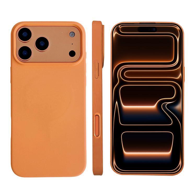 For iPhone 17 Pro Max Liquid Silicone Phone MagSafe Case(Orange)