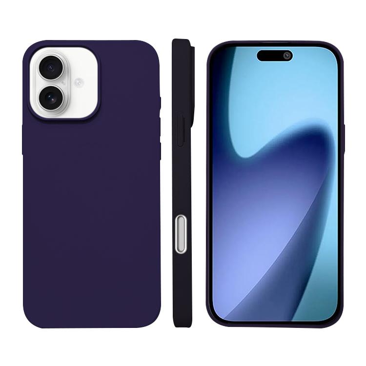 

For iPhone 17 Liquid Silicone Phone MagSafe Case(Dark Purple)