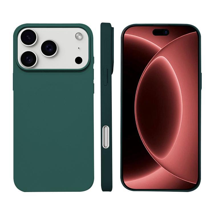 For iPhone 18 Pro Liquid Silicone Phone MagSafe Case(Dark Green)