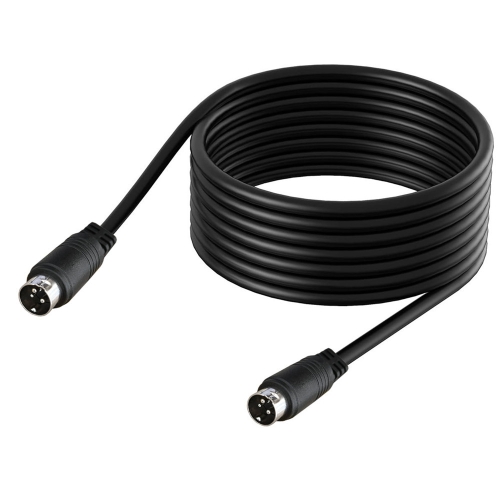 

Middle DIN Male to Male 3 Pin Audio Power Signal Adapter Cable, Length:0.5m(Black)