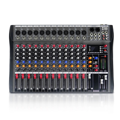 

XTUGA CT120X 12-Channels Audio Mixer DJ Mixing Console with 48V Power Supply(EU Plug)