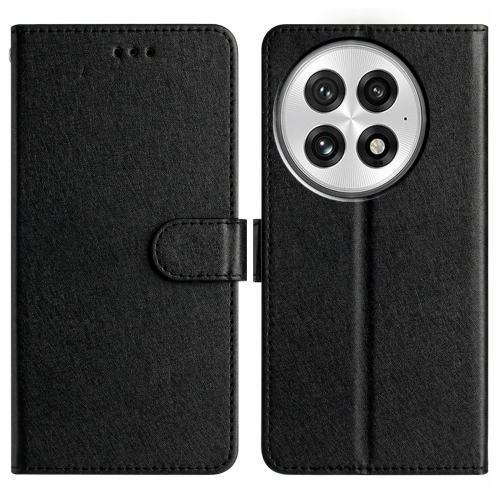 

For OnePlus 13 Silk Texture Horizontal Flip Leather Phone Case(Black)