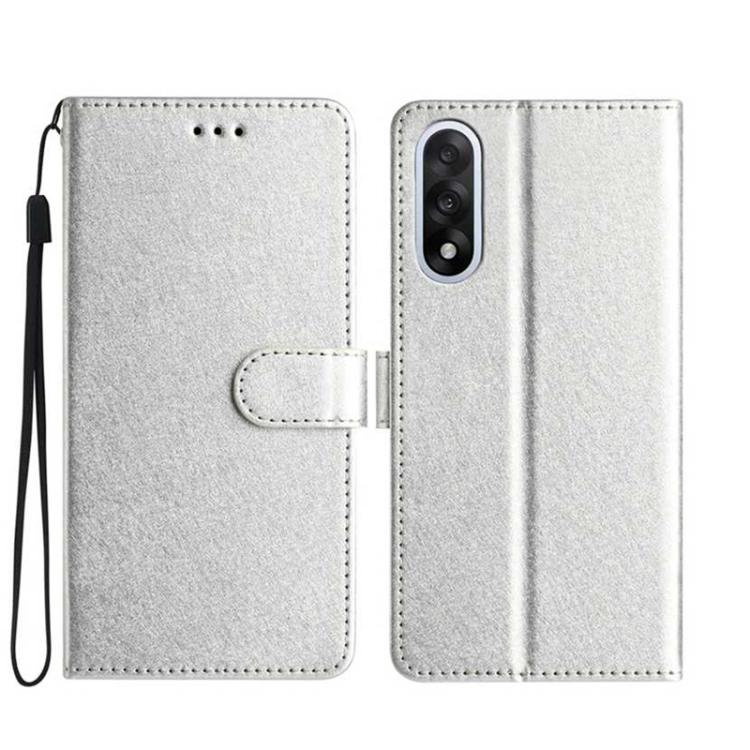 

For OnePlus Nord 5 Silk Texture Horizontal Flip Leather Phone Case(Silver)