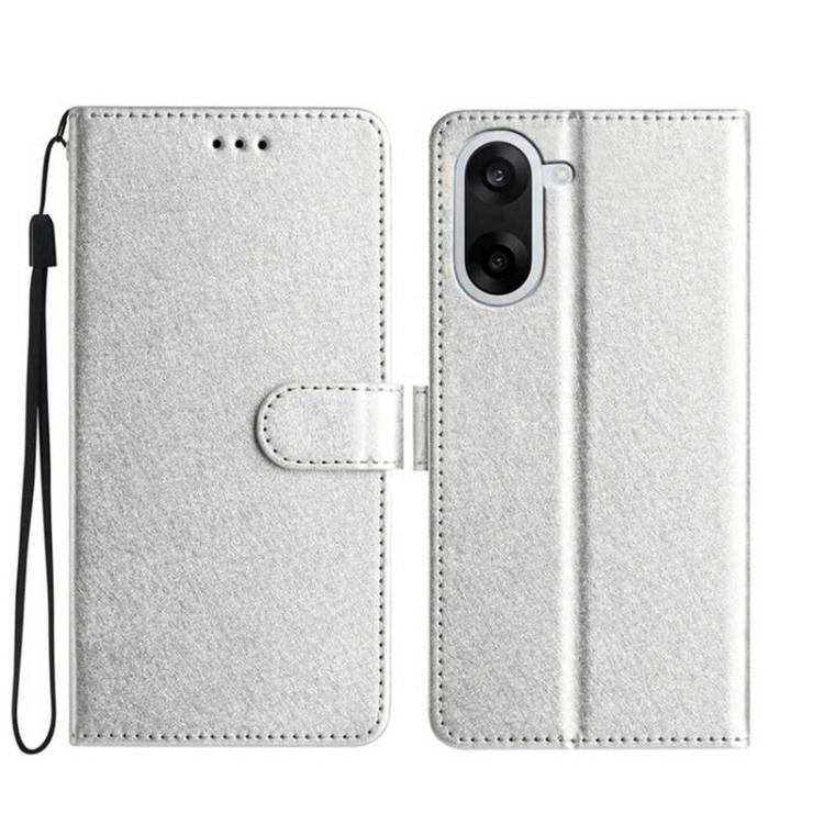 

For OnePlus Nord CE5 Silk Texture Horizontal Flip Leather Phone Case(Silver)