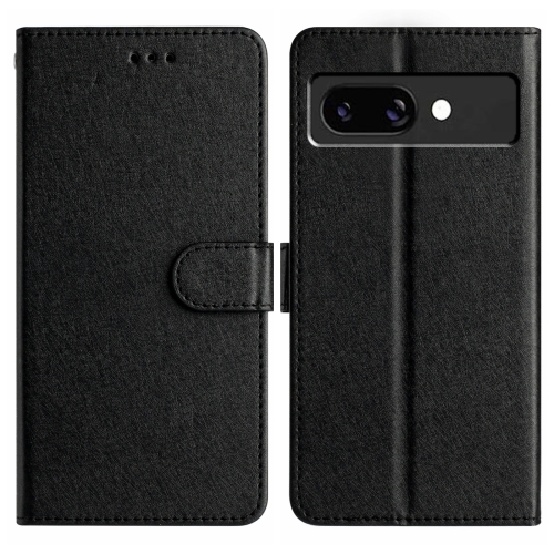 

For Google Pixel 9a Silk Texture Horizontal Flip Leather Phone Case(Black)