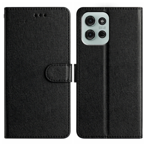 

For Motorola Moto G75 Silk Texture Horizontal Flip Leather Phone Case(Black)