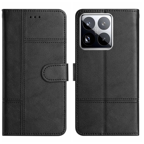 

For Xiaomi 15 Pro Cowhide Texture Stitching Leather Phone Case(Black)