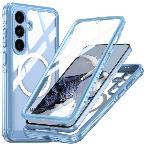 

For Samsung Galaxy S25 5G RedPepper Tempered Glass MagSafe Phone Case(Sky Blue)