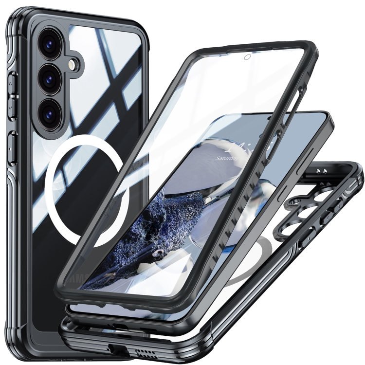 

For Samsung Galaxy S25+ 5G RedPepper Tempered Glass MagSafe Phone Case(Black)