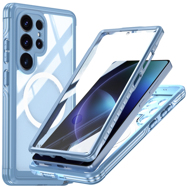 

For Samsung Galaxy S25 Ultra 5G RedPepper Tempered Glass MagSafe Phone Case(Sky Blue)
