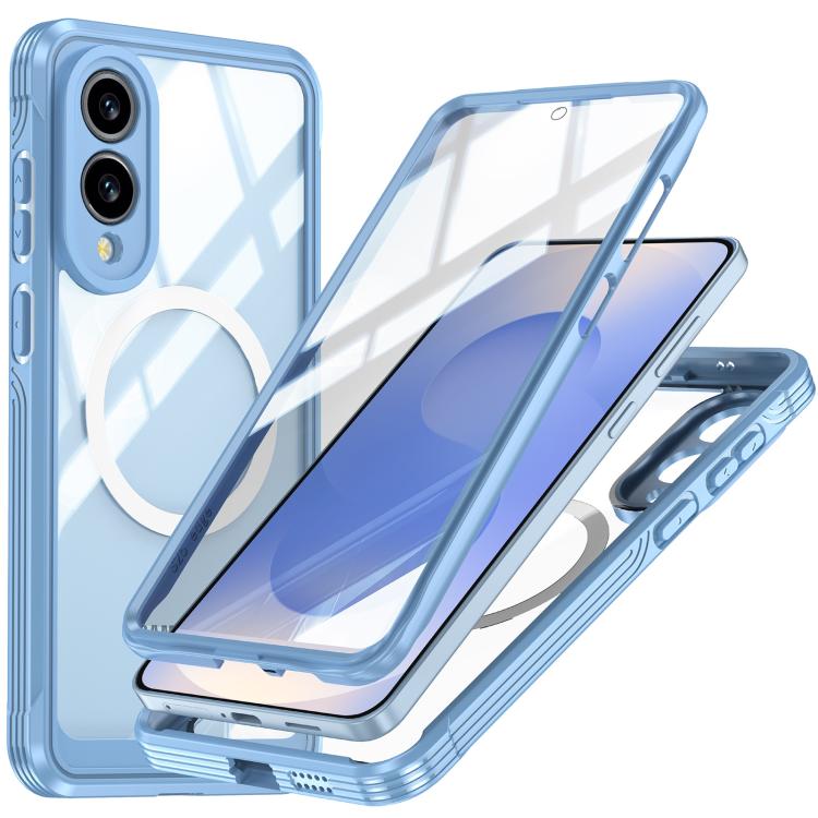 

For Samsung Galaxy S25 Edge 5G RedPepper Tempered Glass MagSafe Phone Case(Sky Blue)