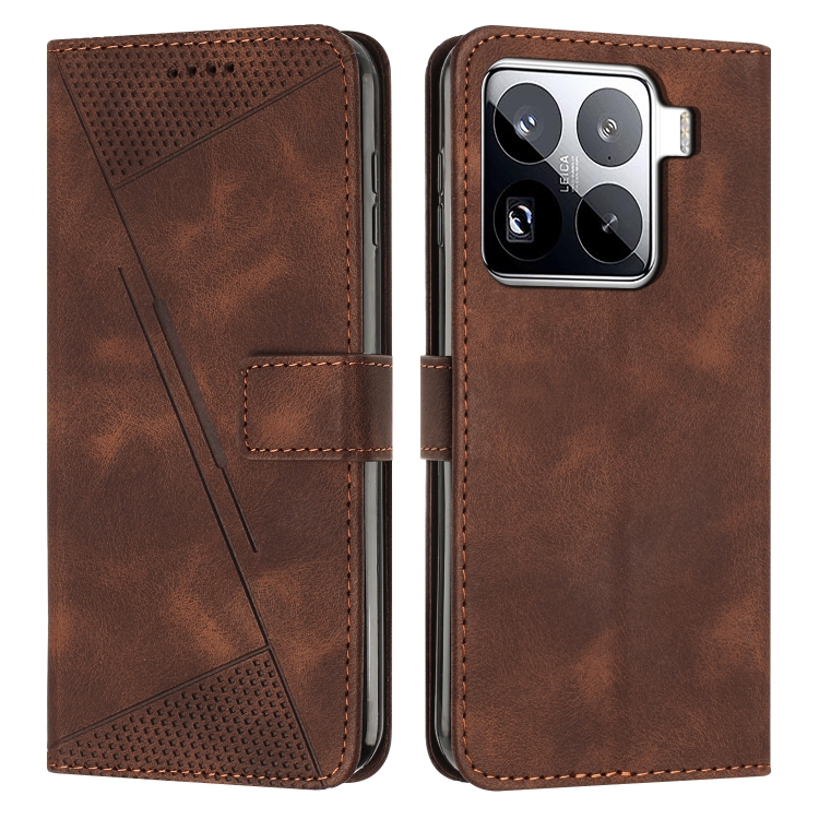 

For Xiaomi 15 Pro Dream Triangle Leather Phone Case with Lanyard(Brown)