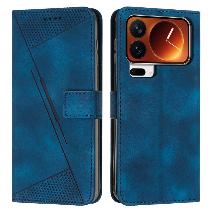 

For Xiaomi 17 Pro Max Dream Triangle Leather Phone Case with Lanyard(Blue)