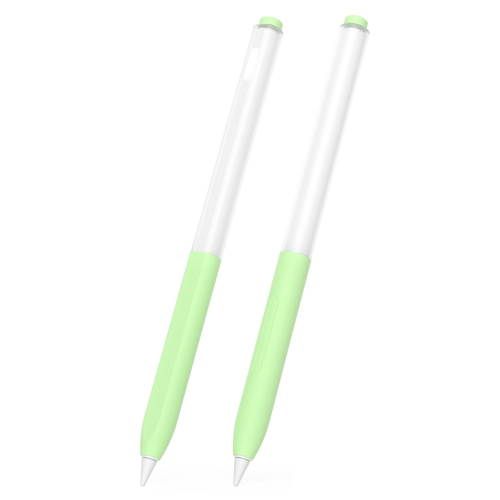 

For vivo Pencil 2S / iQOO Air 2S 2pcs/Set Transparent Jelly Series Stylus Pen Silicone Protective Cover(Matcha Green)