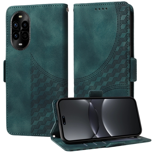 

For Huawei nova 13 Pro Embossed Rhombus Starry Leather Phone Case(Green)