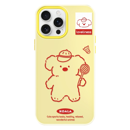 

For iPhone 16 Pro Max Skin Feeling Jelly TPU Hybrid PC Phone Case(Koala Yellow)