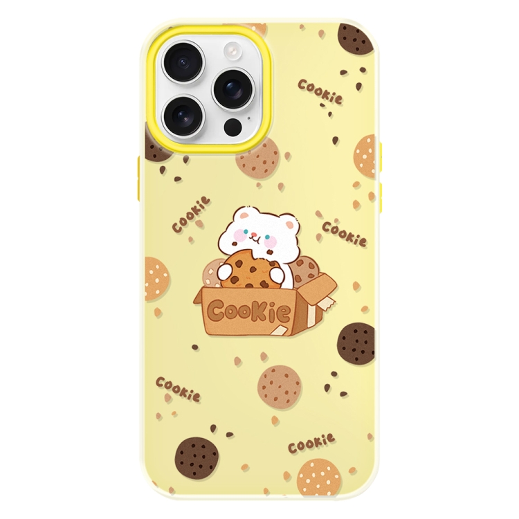 

For iPhone 15 Pro Skin Feeling Jelly TPU Hybrid PC Phone Case(Bear Cookies Yellow)