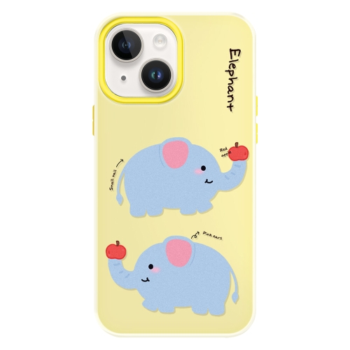 

For iPhone 14 Plus Skin Feeling Jelly TPU Hybrid PC Phone Case(Elephant Yellow)