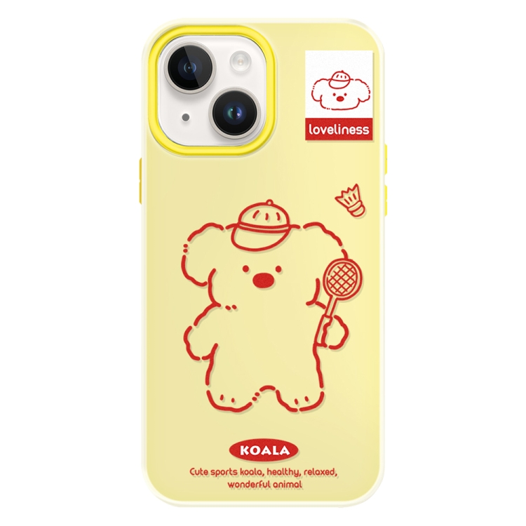 

For iPhone 14 Skin Feeling Jelly TPU Hybrid PC Phone Case(Koala Yellow)