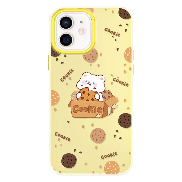 

For iPhone 11 Skin Feeling Jelly TPU Hybrid PC Phone Case(Bear Cookies Yellow)