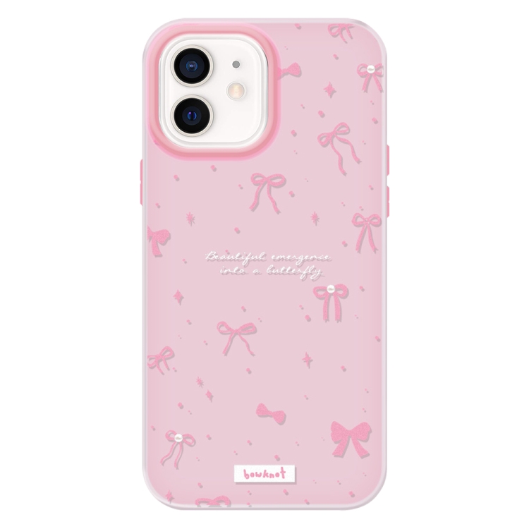 

For iPhone 11 Skin Feeling Jelly TPU Hybrid PC Phone Case(Love Bow Pink)