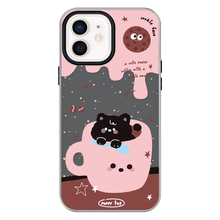 

For iPhone 11 Skin Feeling Jelly TPU Hybrid PC Phone Case(Teacup Puppy Black)