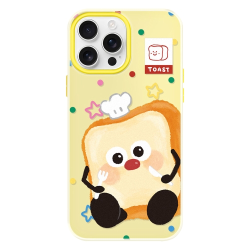 

For iPhone 15 Pro Skin Feeling Jelly TPU Hybrid PC Phone Case(Bread Toast Yellow)