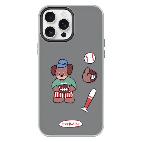 

For iPhone 13 Pro Skin Feeling Jelly TPU Hybrid PC Phone Case(Baseball Brown Dog Black)