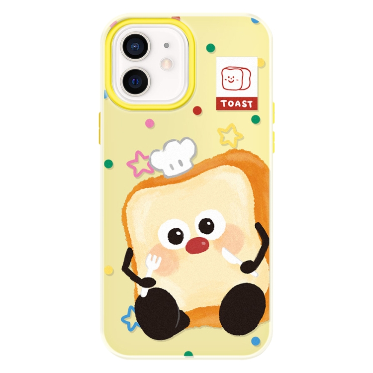 

For iPhone 11 Skin Feeling Jelly TPU Hybrid PC Phone Case(Bread Toast Yellow)